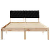 Bed frame Brown and black 120 x 190 cm Solid pine wood 878626