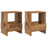 Magazine Rack 2 pcs Old Wood 35 x 30 x 45 cm 890981