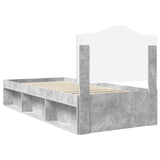 Bed Frame Concerte Grey 100 x 200 cm Solid Pine Wood 3413347