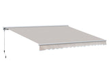 3.5Lx2.5M Retractable Manual/Electric Awning-Cream White/White T3398P320079
