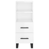 Sideboard High Gloss White 34.5x34x90 cm Engineered Wood 828694