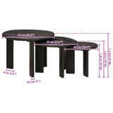 Nesting Coffee Tables 3 pcs White Solid Mango Wood 4104658