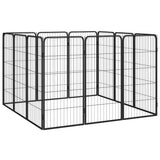 12-Panel Dog Playpen Black 50x100 cm Powder-coated Steel 3115959