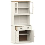 Highboard VIGO White 78x40x175 cm Solid Wood Pine 3188302