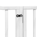 Dog Gate with Door Foldable 10 Panels White 800 cm Poplar Wood 3155623