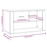 Shoe Cabinet Grey Sonoma 80x35x45 cm Engineered Wood 816758