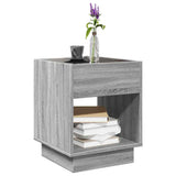 Coffee Table with Infinity LED Grey Sonoma 40x40x50 cm 847649