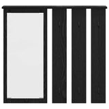 Wall-Mounted Coat Rack with Shelf Black oak 84 x 10 x 80 cm 874492