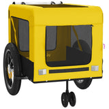 Pet Bike Trailer Yellow and Black Oxford Fabric and Iron 93945