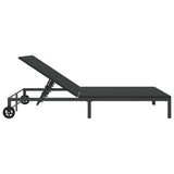 Sunbed Black 206 x 115 x 75 cm Poly Rattan 42004133