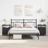 Bedside Cabinet with Drawer 2 pcs Black Oak 34 x 35.5 x 50 cm 862922