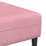 Velvet Sofa with Cushion 3 pcs Pink 208 cm Velvet 3335175