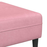 Velvet Sofa with Cushion 3 pcs Pink 208 cm Velvet 3335175