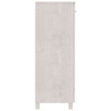 Shoe Cabinet "HAMAR" White 85x40x108 cm Solid Wood Pine 340517