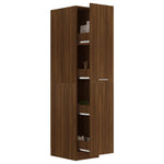 ZNTS Apothecary Cabinet Brown Oak 30x42.5x150 cm Engineered Wood 815203