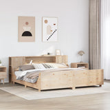 Bed Frame without Mattress 200x200 cm Solid Wood Pine 3323755