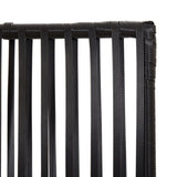 Room Divider 5 Panels Black Poly Rattan 365380