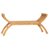 Garden Bench Warm Brown Solid Teak Wood Medium Durable 316150