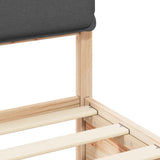 Bed Frame with Upholstered Headboard Dark Grey 100 x 200 cm 877580