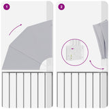 Balcony Privacy Screen 115 x 115 cm Polyester Grey 42000941