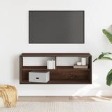 TV Cabinet Brown Oak 100x31x39.5 cm Engineered Wood and Metal 848938
