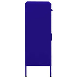 Storage Cabinet Navy Blue Steel Medium Height-Adjustable Shelves 336163
