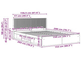 Bed Frame with Storage and Headboard Black 150 x 200 cm 3413838