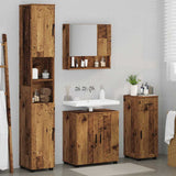 Bathroom Furniture Set 4 pcs Old Wood Engineered wood & Metal 3392981