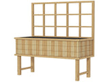 45 x 105cm Wooden Garden Planter, with Trellis - Natural T3398P322119