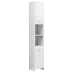 ZNTS 4 Piece Bathroom Furniture Set High Gloss White Engineered Wood 3056886