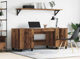 Desk with Shelf Old wood 140 x 50 x 75 cm Engineered wood 879528