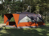 Cabin Tent 7-Person Grey and Orange 400 x 350 x 212 cm 42004028