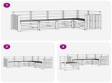Outdoor Sofa Set 5 pcs White 247 x 128.5 x 73 cm 3391829