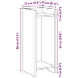 Plant Stand 2 pcs Old Wood 30 x 30 x 80 cm Engineered Wood 899591