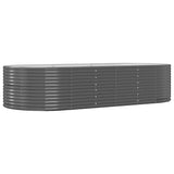 Garden Raised Bed Anthracite 291x140x68 cm Galvanised Steel 319101