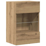 Wall Cabinets with LED Lights for TV 2 pcs Artisan Oak 40x30x60,5 cm 857681