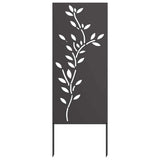 Garden Privacy Screen Black 50 x 140 cm Cold-rolled steel 876322