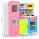 Kids' Play Kitchen MDF 80x30x85 cm Multicolour 80255