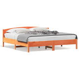 Bed Frame without Mattress Wax Brown 200x200 cm Solid Wood Pine 3216190