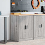 ZNTS Garage Storage Cabinet Grey Sonoma 60x51x85 cm Solid Wood Pine 860576