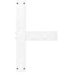 ZNTS Bar Table Legs T-Shaped 2 pcs White 60x35x cm Steel 4013105