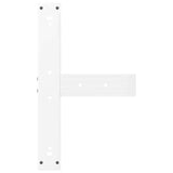 ZNTS Bar Table Legs T-Shaped 2 pcs White 60x35x cm Steel 4013105