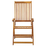 Garden Chair Set of 3 Natural Wood Solid Acacia Wood Medium 311847