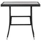 Garden Table Black 80x80x74 cm Poly Rattan 318712