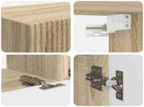 TV Cabinet Set Wall-mounted 4 pcs Sonoma Oak Engineered Wood 3409008