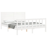 Bed Frame without Mattress White 160x200 cm Solid Wood Pine 3193217