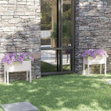 Garden Planters 2 pcs White 70x31x70 cm Solid Pinewood 810822