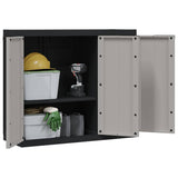 Outdoor Storage Cabinet Grey and Black 97x37x85 cm PP 364202