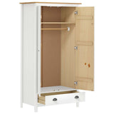 2-Door Wardrobe Hill White 89x50x170 cm Solid Pine Wood 288950
