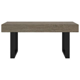 Coffee Table Grey and Black 90x45x40 cm MDF and Iron 286101